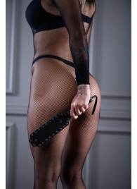 Кожаная шлепалка Sex Game с заклепками - 33 см. - БДСМ Арсенал - купить с доставкой в Хабаровске