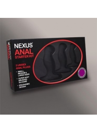 Набор из 3 массажеров простаты чёрного цвета NEXUS ANAL STARTER KIT - Nexus Range - в Хабаровске купить с доставкой