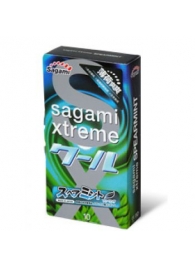 Презервативы Sagami Xtreme Mint с ароматом мяты - 10 шт. - Sagami - купить с доставкой в Хабаровске