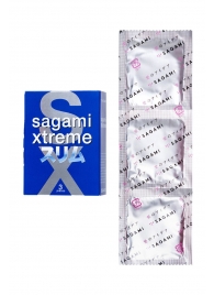 Розовые презервативы Sagami Xtreme FEEL FIT 3D - 3 шт. - Sagami - купить с доставкой в Хабаровске