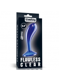 Синяя анальная втулка Flawless Clear Prostate Plug 6.0 - 15 см. - Lovetoy - в Хабаровске купить с доставкой