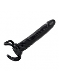 Чёрная насадка-фаллос для двойного проникновения INFLATABLE DILDO SLIM DONG  - 13,5 см. - Toyz4lovers - в Хабаровске купить с доставкой