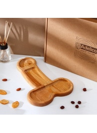 Деревянное блюдо для подачи в форме члена (32,5 х 20 х 1,7 см) - Сима-Ленд - купить с доставкой в Хабаровске