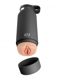 Серый мастурбатор в виде бутылки F*ck Flask - Pipedream - в Хабаровске купить с доставкой