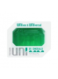Зеленый мастурбатор-стимулятор Tenga Uni Emerald - Tenga - в Хабаровске купить с доставкой