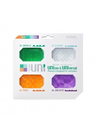 Набор из 4 мастурбаторов-стимуляторов Tenga Uni Variety Pack - Tenga - в Хабаровске купить с доставкой