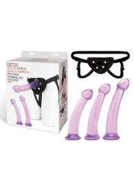 Тренировочный набор с тремя насадками Pegging Training Set - Lux Fetish - купить с доставкой в Хабаровске