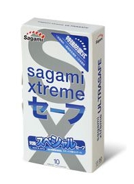 Презервативы Sagami Xtreme Ultrasafe с двойным количеством смазки - 10 шт. - Sagami - купить с доставкой в Хабаровске