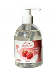Лубрикант на водной основе Love Protection Raspberry с ароматом малины - 300 мл. - Lola Games - купить с доставкой в Хабаровске