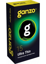 Прозрачные ультратонкие презервативы Ganzo Ultra thin - 15 шт. - Ganzo - купить с доставкой в Хабаровске