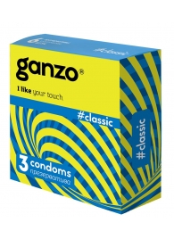 Классические презервативы с обильной смазкой Ganzo Classic - 3 шт. - Ganzo - купить с доставкой в Хабаровске