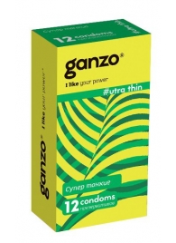 Ультратонкие презервативы Ganzo Ultra thin - 12 шт. - Ganzo - купить с доставкой в Хабаровске