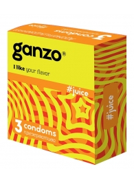 Ароматизированные презервативы Ganzo Juice - 3 шт. - Ganzo - купить с доставкой в Хабаровске