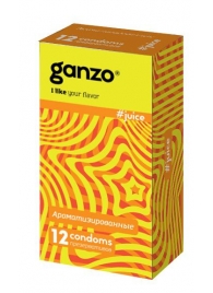 Ароматизированные презервативы Ganzo Juice - 12 шт. - Ganzo - купить с доставкой в Хабаровске