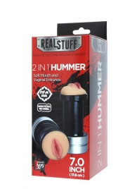 Двусторонний мастурбатор REALSTUFF 2 IN 1 HUMMER MOUTH   VAGINA - ротик и вагина - Dream Toys - в Хабаровске купить с доставкой