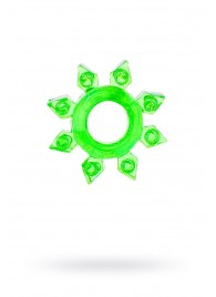 Зеленое эрекционное кольцо-звезда - Toyfa Basic - в Хабаровске купить с доставкой