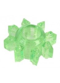 Зеленое эрекционное кольцо-звезда - Toyfa Basic - в Хабаровске купить с доставкой