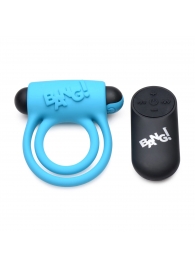 Голубое эрекционное виброкольцо 28X Remote Control Vibrating Cock Ring   Bullet - XR Brands - в Хабаровске купить с доставкой