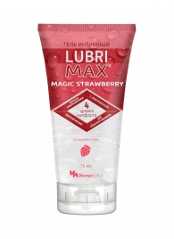 Интимный гель-смазка на водной основе Lubrimax Magic Strawberry - 75 мл. - ИнтелБИО - купить с доставкой в Хабаровске