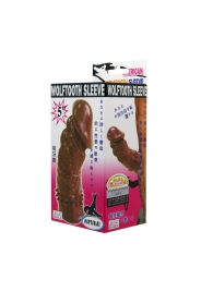 Коричневая насадка на пенис Wolftooth Sleeve - 13 см. - Baile - в Хабаровске купить с доставкой