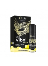 Съедобный жидкий вибратор Dual Vibe! со вкусом лимонного джина с тоником - 15 мл. - ORGIE - купить с доставкой в Хабаровске