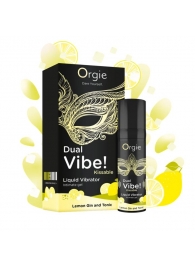 Съедобный жидкий вибратор Dual Vibe! со вкусом лимонного джина с тоником - 15 мл. - ORGIE - купить с доставкой в Хабаровске