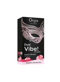 Съедобный жидкий вибратор Dual Vibe! со вкусом клубничного джина с тоником - 15 мл. - ORGIE - купить с доставкой в Хабаровске