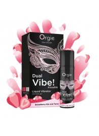 Съедобный жидкий вибратор Dual Vibe! со вкусом клубничного джина с тоником - 15 мл. - ORGIE - купить с доставкой в Хабаровске