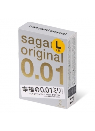 Презервативы Sagami Original 0.01 L-size увеличенного размера - 2 шт. - Sagami - купить с доставкой в Хабаровске