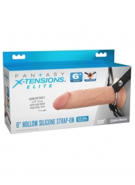 Полый страпон на ремнях 6’’ Hollow Silicone Strap-on - Pipedream - купить с доставкой в Хабаровске