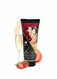 Массажный крем для тела с ароматом клубники и шампанского Sparkling Strawberry Wine - 200 мл. - Shunga - купить с доставкой в Хабаровске