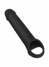 Черная насадка-удлинитель с вибрацией Vibrating Extender With Remote - Dream Toys - в Хабаровске купить с доставкой