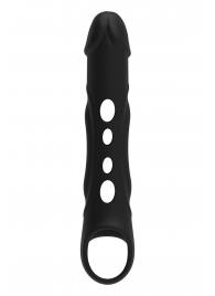 Черная насадка-удлинитель Vibrating Extender With Remote с вибрацией - Dream Toys - в Хабаровске купить с доставкой