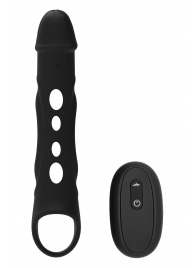 Черная насадка-удлинитель Vibrating Extender With Remote с вибрацией - Dream Toys - в Хабаровске купить с доставкой