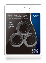 Набор из 3 черных эрекционных колец Black Small Penis Rings - Blush Novelties - в Хабаровске купить с доставкой