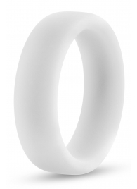 Белое люминесцентное эрекционное кольцо Silicone Glo Cock Ring - Blush Novelties - в Хабаровске купить с доставкой