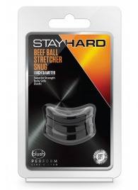 Черное эрекционное кольцо на мошонку Beef Ball Stretcher Snug - Blush Novelties - в Хабаровске купить с доставкой