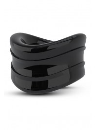 Черное эрекционное кольцо на мошонку Beef Ball Stretcher Snug - Blush Novelties - в Хабаровске купить с доставкой