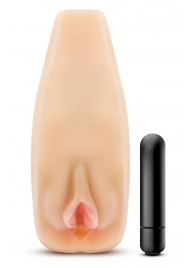 Мастурбатор-вагина с вибрацией Soft   Wet Natasha Realistic Beige Masturbator - Blush Novelties - в Хабаровске купить с доставкой