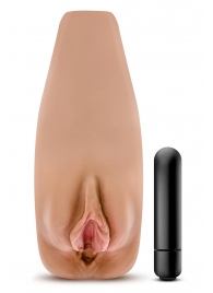 Маструбатор-вагина с вибрацией Soft   Wet Renata Realistic Tan Masturbator - Blush Novelties - в Хабаровске купить с доставкой