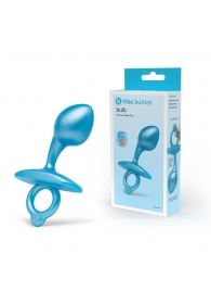 Голубая анальная пробка для массажа простаты Bulb Silicone Prostate Plug - 10,7 см. - b-Vibe - в Хабаровске купить с доставкой