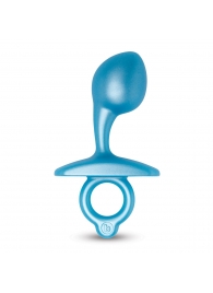 Голубая анальная пробка для массажа простаты Bulb Silicone Prostate Plug - 10,7 см. - b-Vibe - в Хабаровске купить с доставкой