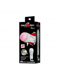 Мастурбатор-вагина Flora White с присоской и 12 режимами вибрации - Baile - в Хабаровске купить с доставкой