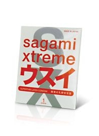 Ультратонкий презерватив Sagami Xtreme SUPERTHIN - 1 шт. - Sagami - купить с доставкой в Хабаровске