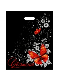 Черный пакет Glamour с вырубной ручкой (38х47 см) - Сима-Ленд - купить с доставкой в Хабаровске