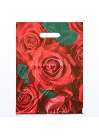 Пакет с цветочным принтом и вырубной ручкой (30х40 см) - Сима-Ленд - купить с доставкой в Хабаровске