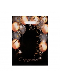 Пакет с вырубной ручкой и принтом в виде шариков (30х40 см) - Сима-Ленд - купить с доставкой в Хабаровске