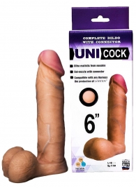 Насадка для страпона фаллической формы UNICOCK 6  - 18 см. - LOVETOY (А-Полимер) - купить с доставкой в Хабаровске