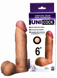 Насадка для страпона фаллической формы UNICOCK 6  - 18 см. - LOVETOY (А-Полимер) - купить с доставкой в Хабаровске