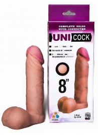 Фаллическая насадка для страпона UNICOCK 8  - 20 см. - LOVETOY (А-Полимер) - купить с доставкой в Хабаровске